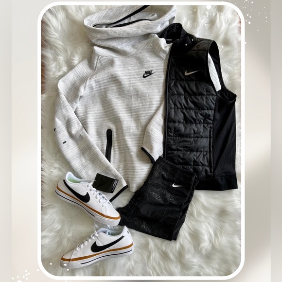 Nike Dri-Fit Mesh Power Victory Black Leggings Medium - Picture 1 of 3